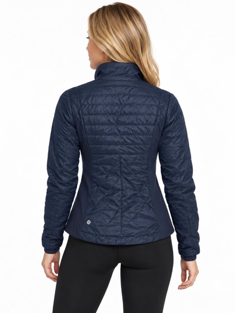 Lululemon Women’s Quilted Half-Zip Jacket Navy Blue - Picture 2 of 5